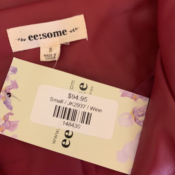 NWT ee:some Leather Jacket - Picture 7 of 7